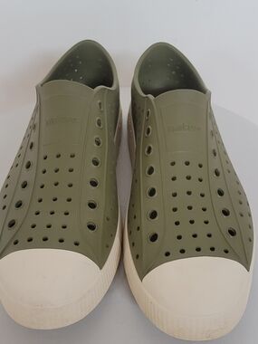 Native Jefferson Slip-On Sneakers in Olive Green